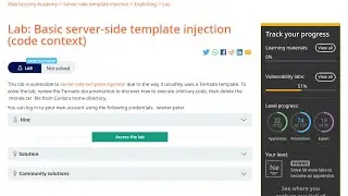 Web Security Academy | SSTI | 2 - Server-Side Template Injection in Code Context