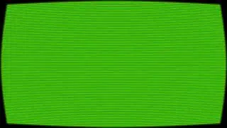 Old Screen Lines✩ HD Greenscreen / Chroma Key