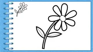 HOW TO DRAW A FLOWER / EASY AND SIMPLE / LEARNING TO DRAW