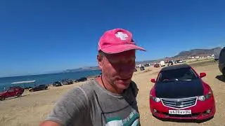 Меганом пляж. Судак. Купаемся в Черном море. Пляж в Судаке