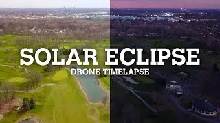 Drone Timelapse of Solar Eclipse Totality in Michigan! 🌖 (April 8, 2024) #solareclipse #drone