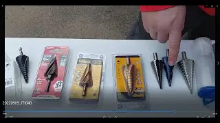 Обзор и тест ступенчатых сверл Milwaukee , Hilti , Karnasch , Dewalt , Keil .