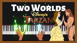 Two Worlds - Tarzan | Easy Piano Tutorial | 4K 60fps