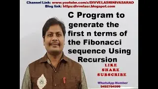 C Program to generate Fibonacci sequence using recursion || Fibonacci Series Using recursion