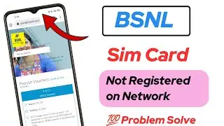 Fix bsnl sim card not registered on network