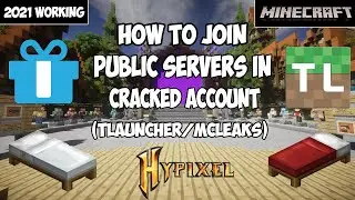 How to Join Public Servers (Bedwars/Hypixel) in Cracked Minecraft (Tlauncher/Mcleaks) (2021)