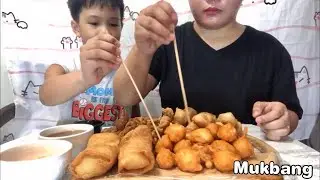 Street foods Mukbang | Kwek Kwek, Chicken Skin, Chicken Balls| No Talking