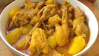 পেঁপে দিয়ে মুরগির মাংসের ঝোল।Chicken curry receipe.