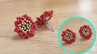 Beaded Stud Earring @diywithbhabana