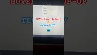 Hover To Pop Up USING HTML CSS JS 