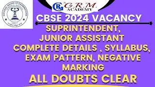 CBSE Vacancy 2025 OFFICIAL Notification II CBSE Superintendent Junior Assistant COMPLETE DETAILS