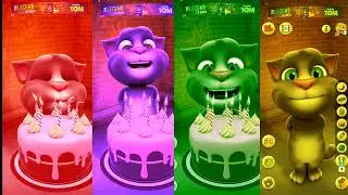 My Talking Tom Red | Blow | Green | Yellow Top Gameplay 🔥🎮