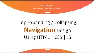 Collapsible Navigation design using HTML, CSS and JavaScript | Top fixed collapsible menu design