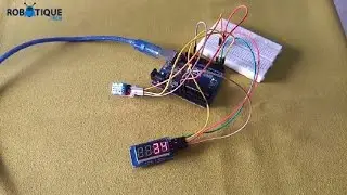 Measure the temperature with the DHT11 sensor and display it on a TM1637 display with Arduino