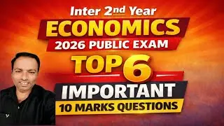 Inter 2nd year economics most important  10 marks questions IPE 2026