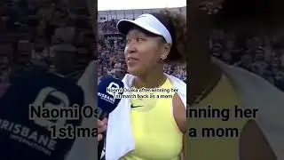 Naomi Osaka after winning her 1st match back as a mom