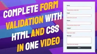 COMPLETE FORM VALIDATION USING JAVASCRIPT,HTML,CSS STEP BY STEP TUTORIAL IN URDU | FULL COURSE 2021