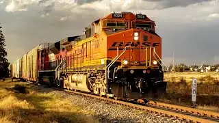 ¡BNSF 5024 Repintada (H3) en la Golden Hour! | Tren Automotriz a Irapuato