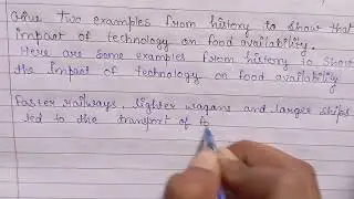 Give two examples from history to show the impact of technology on food availability.
