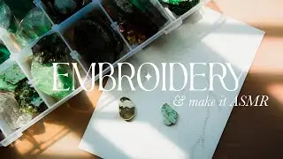 art asmr ; embroidery on paper ♡ ⁺₊⋆ ☀︎