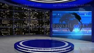 News TV Studio Set 61 - Virtual Green Screen Background Loop