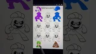 🦄🧢🧑🏻‍🎤💩 Emoji Color Mixing Palette The Smiling Critters | Poppy PlayTime 