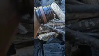 Розжиг углей с помощью бутылки