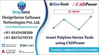 Insert Polyline Vertex Tools using CADPower | CADPower Tutorials | Designsense Softwares | CP_INSVX