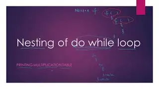 Nested Do while Loops| Programming in C| Lecture 67