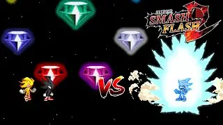 SSF2 Mods: Hyper Sonic vs Fleetway Sonic and Dark Sonic