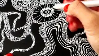Intricate Tangles Abstract Art Time Lapse