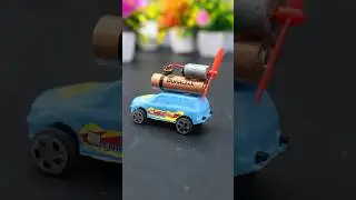 DIY DC Motor Car with Duracell | Simple Battery Powered Toy Car 