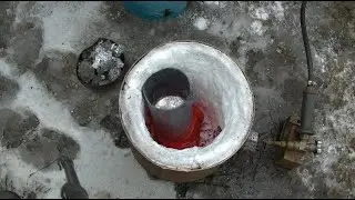 Melting aluminum in snow-white cotton wool, which does NOT burn, does NOT shrink or crumble