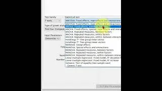 G*Power - POST HOC power analysis