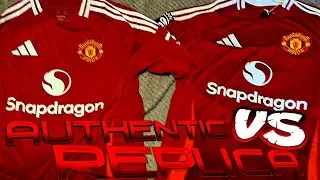 MANCHESTER UNITED OFFICIAL AUTHENTIC VS REPLICA HOME SHIRT COMPARISON! IS IT WORTH BUYING *2024/25!
