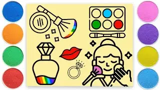 Sand Painting, drawing and coloring Makeup set for kids and toddlers