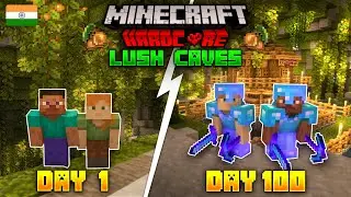 We Survived 100 Days in LUSH CAVES Minecraft World!