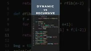 Dynamic Programming vs Recursive Method: Nth Fibonacci (Extreme Speed Performance) #python #coding