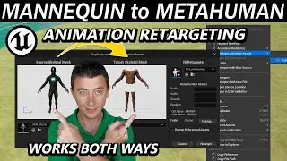 How to Retarget Animations from UE5 Mannequin to Metahuman (or vice versa)