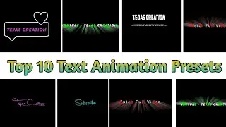 Top 10 Alight Motion Text Animation Presets |AlightMotion Preset Download Free  text presets