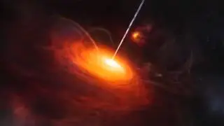 3D анимация из наиболее отдаленного квазара