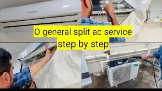 O general split ac foam cleaning service step by step ll split AC service ll AC water Jet service🛠👍