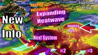 Watching 4 Tropical Waves Coming! Extreme Heatwave Expanding