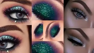 glittery eye makeup look|Trendy|viral |party nights|makeup looks @fabways