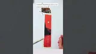 Пейзажик акрилом по бумаге