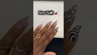 New Nails ! Black and White moment 🤍🖤 #shorts