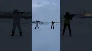 Пламегаситель на ружье! Постреляли в тундре. 