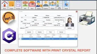 How to  create Inventory management system complete software with print crystal report in C# PART5