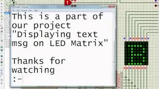 Led Matrix Simple Character Display using PIC18F4550