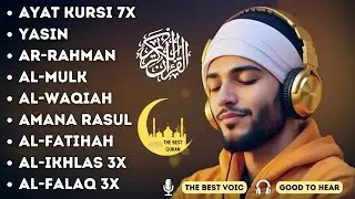 Peaceful voice Ayat Kursi 7x,Surah Yasin,Ar Rahman,Waqiah, Al Mulk,Kahfi,Ikhlas,An nas | Ala Yaser